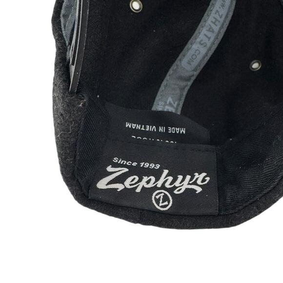 Zephyr Texas A&M Snapback Cap Black Crown Gray Brim Straight Edge Swagger - Picture 2 of 7